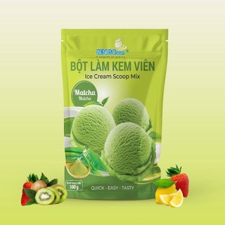 Bột Làm Kem Viên Trà Xanh (100g)