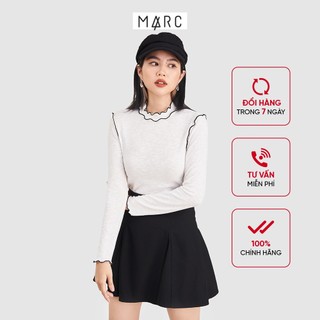 Áo thun nữ MARC FASHION tay dài knit viền chỉ màu FAVN110421