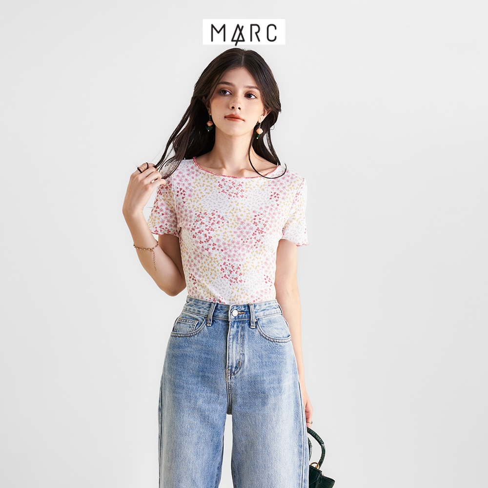 Áo thun nữ MARC FASHION hoa cuốn biên FATN049322