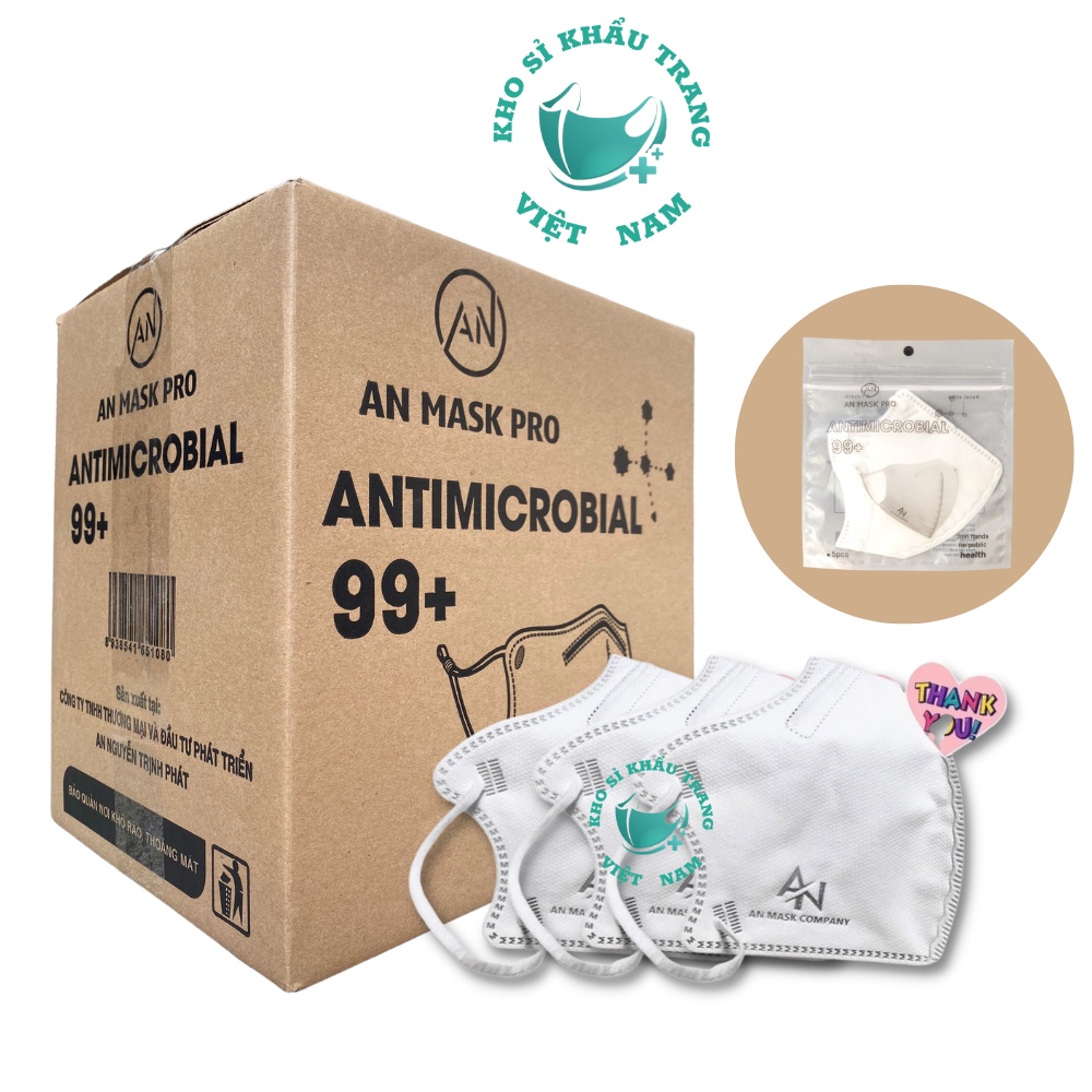 Sỉ 1 Thùng 200 Chiếc khẩu trang N99+ ANMASK 5 lớp kháng khuẩn cao chính hãng