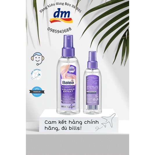 XỊT DƯỠNG LÀM PHỒNG VÀ BÓNG TÓC TỰ NHIÊN BALEA Dùng cho cả máy uốn, kẹp tóc.(nội địa Đức)