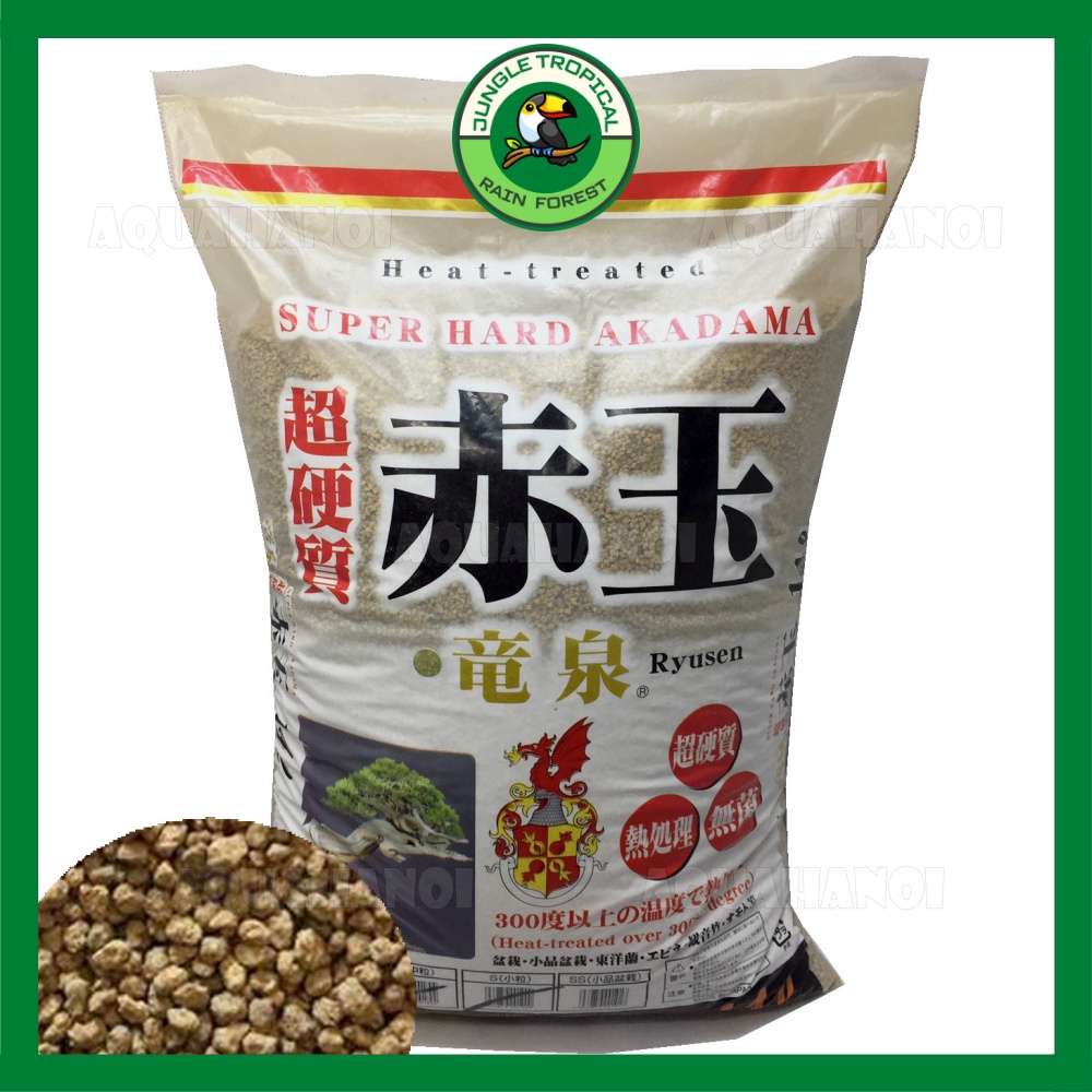 Phân nền thủy sinh cá tép cảnh, cây bonsai, hoa lan Nhật Bản Akadama Ryusen - Đất sét Nhật - Size SS - 1 bao