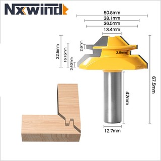 Mũi Phay Gỗ Ghép Góc Vuông - Ghép Hộp - Mũi Soi Gỗ cốt 12ly7