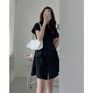 Bigsize Đầm sơ mi nhấn eo 55-95kg