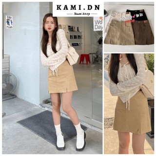 Chân váy nữ xinh kaki ngắn dáng chữ A KAMI