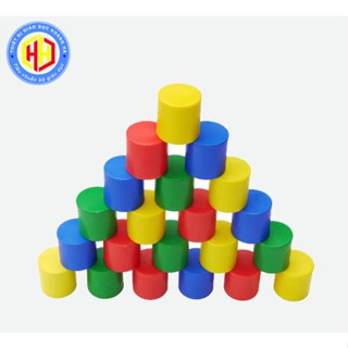  Bộ khối trụ tròn nhận biết hình học thông minh - Đồ chơi thiết bị Giáo dục Hoàng Hà 