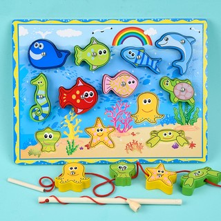  Bộ đồ chơi câu cá 3D bằng gỗ với lực nam châm hút cực mạnh giáo dục sớm cho bé yêu phát triển tư duy trí tuệ 