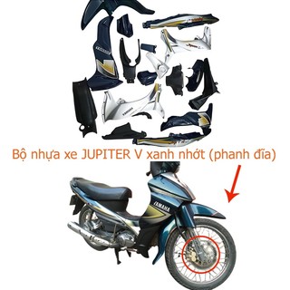 Bộ dàn áo Loại Phanh Đĩa xe JUPITER V - màu XANH NHỚT, nhựa nguyên sinh ABS