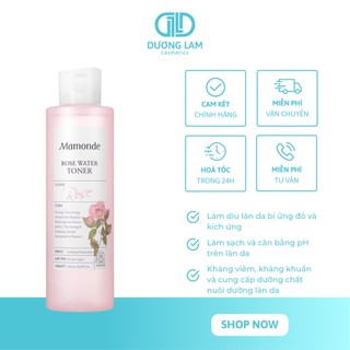 Toner Mamonde hoa hồng Dưỡng Ẩm Cho Mọi Loại Da 250ml
