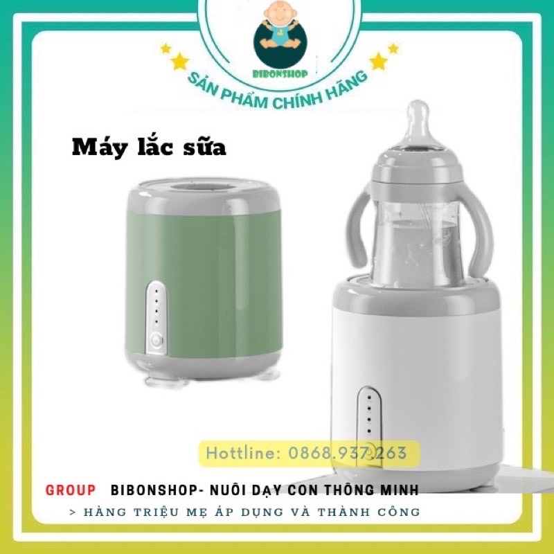 Combo Máy đun nước pha sữa Misuta tieng viet kèm máy lắc sữa