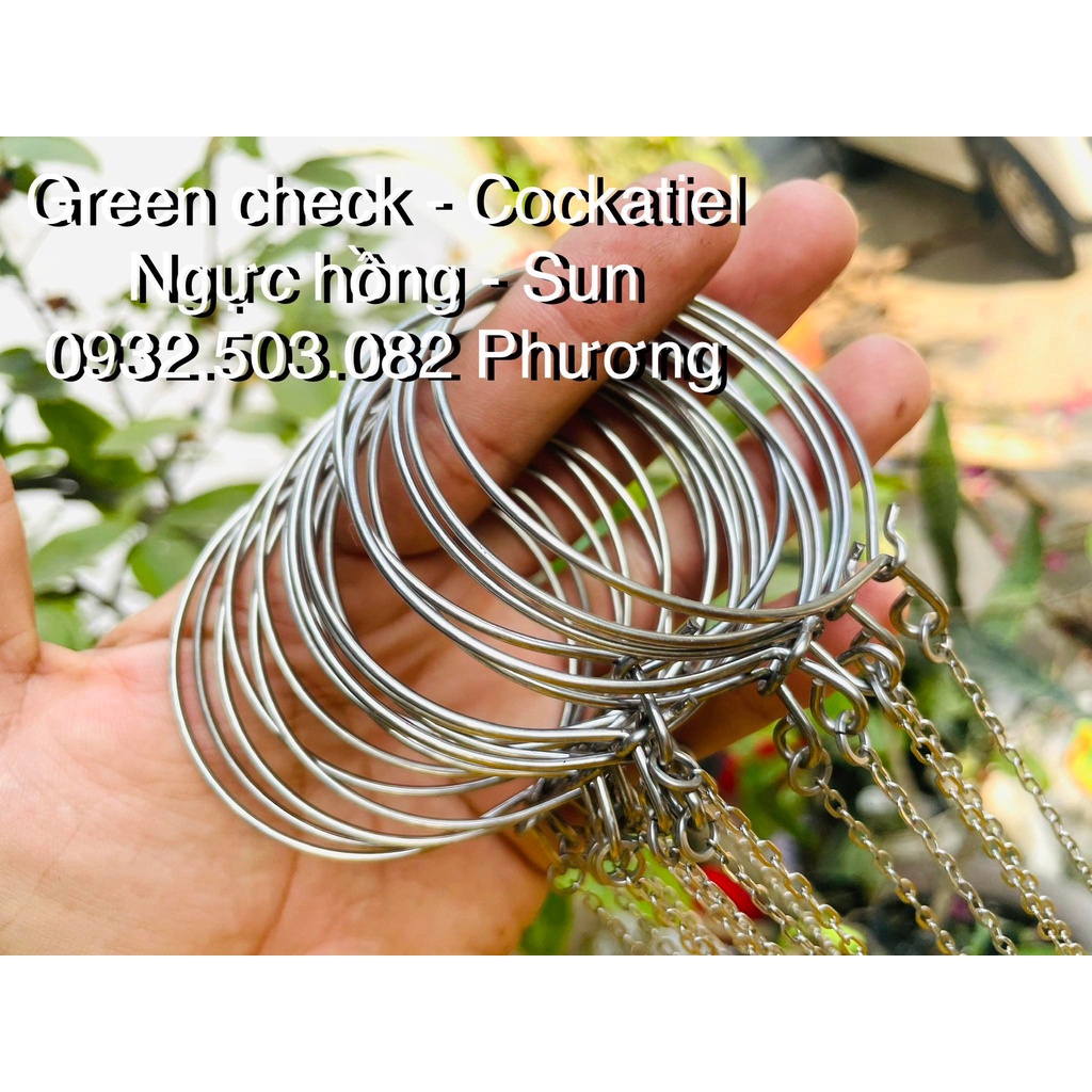 Xích chân cho vẹt ngực hồng sợi chuyên dụng