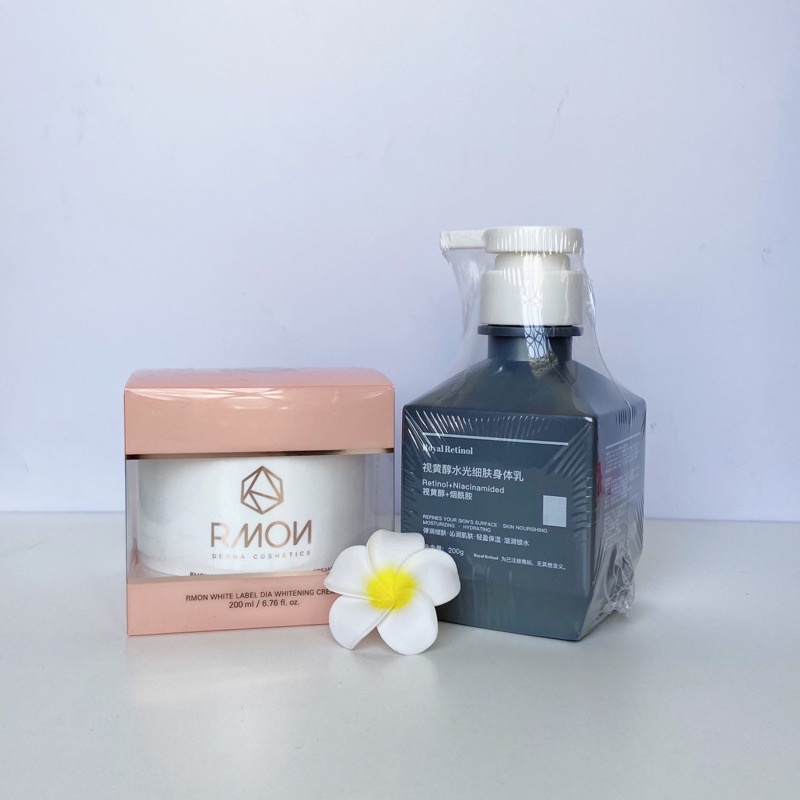 Combo Kem Body Rmon 200ml + Retinol B22 200g Dưỡng Da Body Cung Cấp Độ Ẩm Cho Da