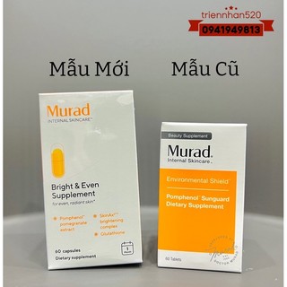 Viên Chống Nắng Murad Sáng da 60 Viên Mẫu Mới 2023 ( mẫu mới có thêm tác dụng dưỡng trắng da)