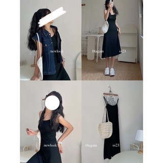 Đầm thun mịn hai dây basic - Hàng sẵn/ảnh thật/18again