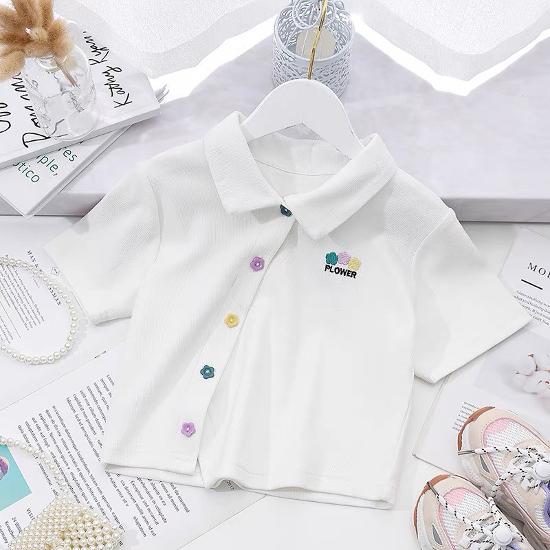 Áo Phông Áo Sơ Mi Phong Cách Hàn Quốc Chất Cotton Cao Cấp Cho Bé Gái Từ 10Kg - 32Kg Quần Áo Trẻ Em Dâu Store