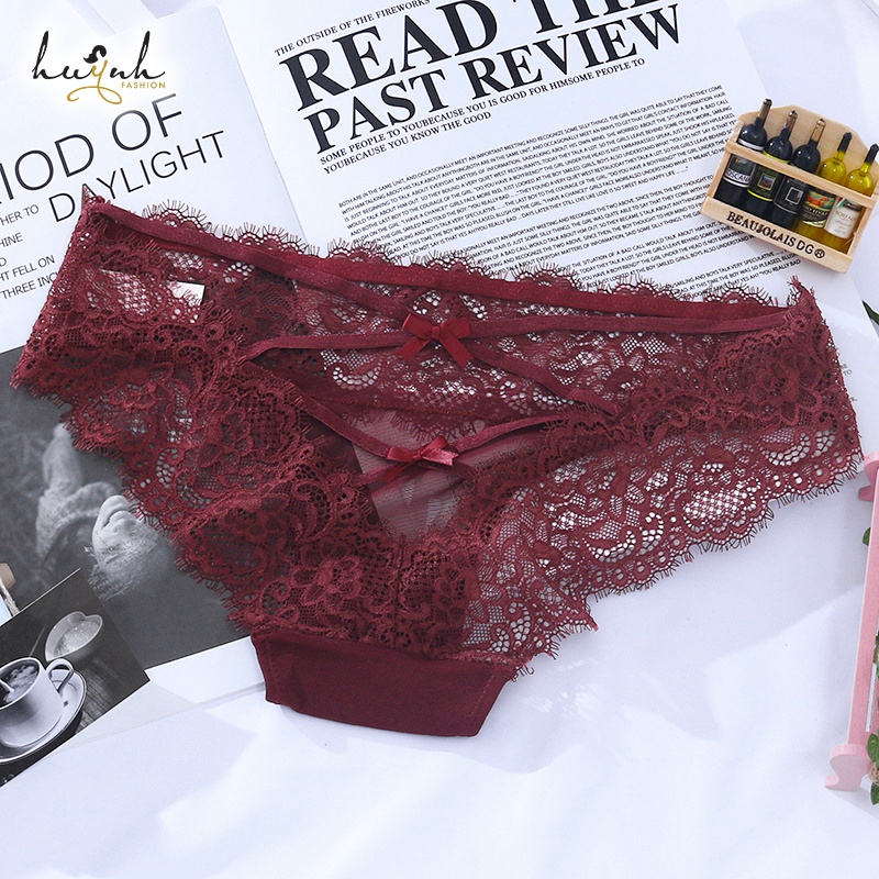 Quần Lót Ren Dây Chéo Nơ Quyến Rũ - C28