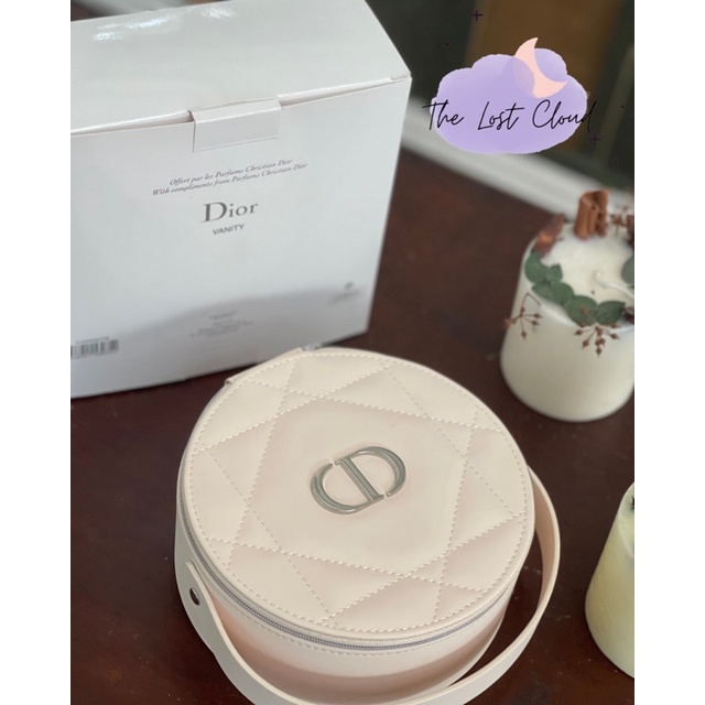 Túi xách Dior tròn fullbox Vanity Round Pouch gift beauty Chính Hãng