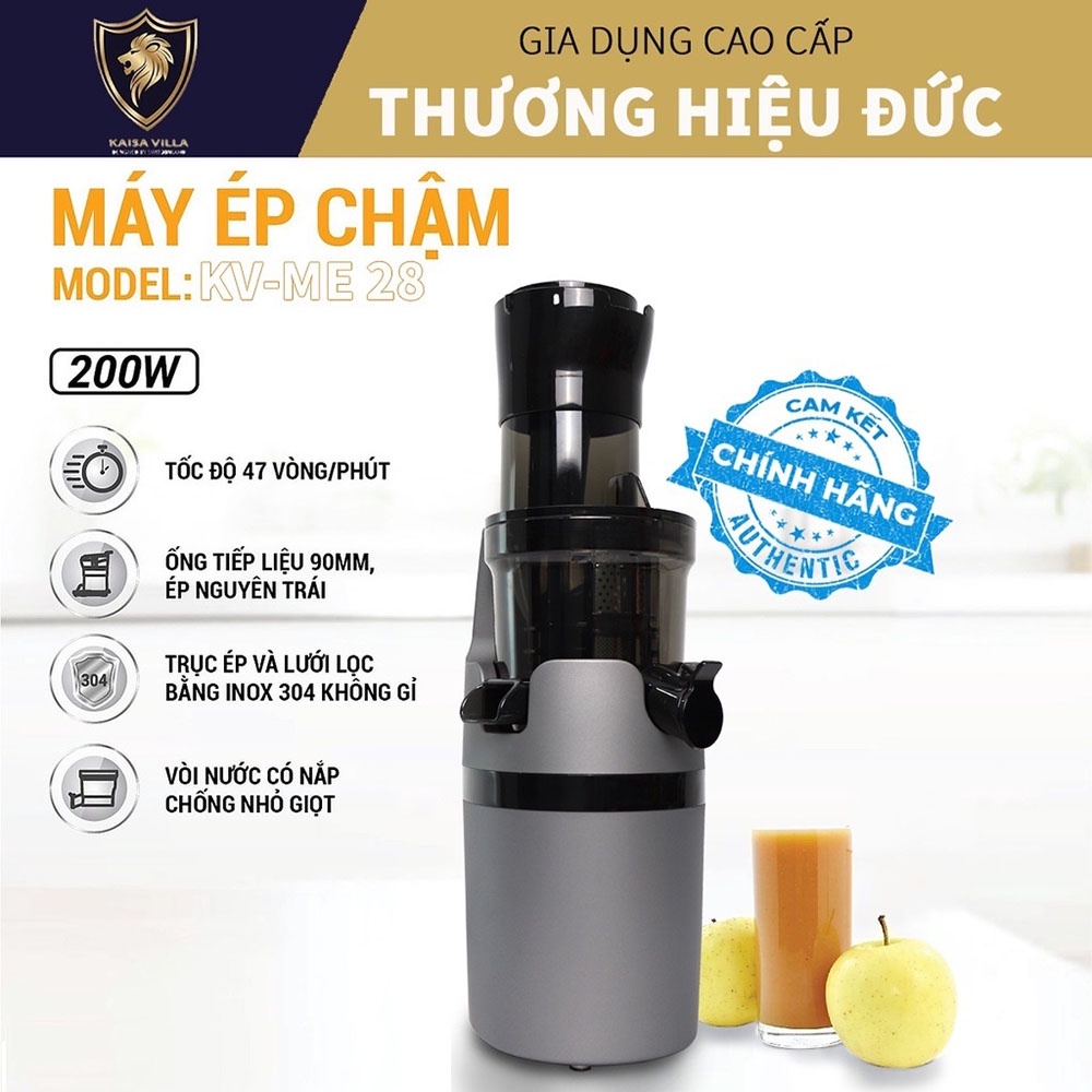 Máy Ép Chậm Kaisa Villa KV-ME28, Máy Ép Nguyên Quả, Máy Làm Sữa Đậu Nành, Làm Kem Đa Năng