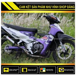 TEM RỜI SATRIA 2000 MẪU CỜ PHỐI TÍM TRẮNG
