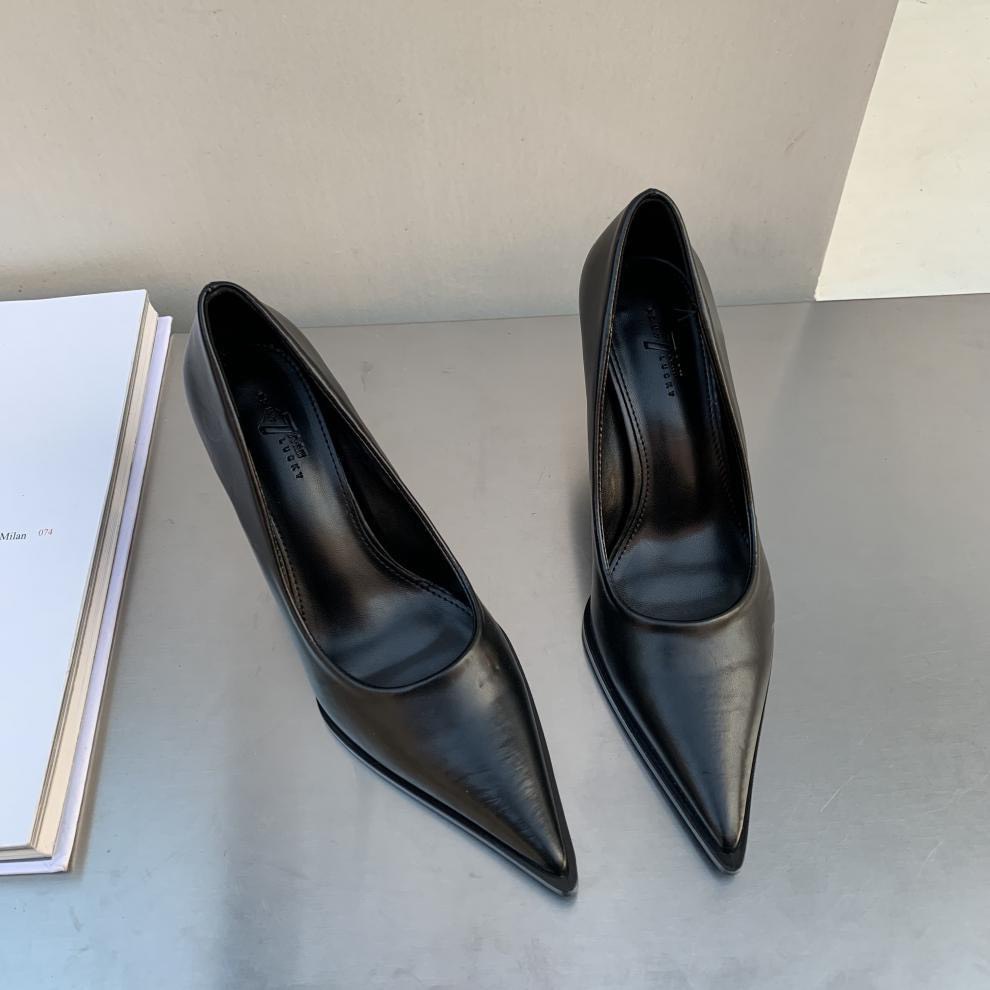 HÀNG MỚI VỀ -Giày cao gót cá tính Âu Mỹ-GIÀY CÓ VIỀN ĐEN GIỐNG ẢNH -8cm-THAO CLOVER