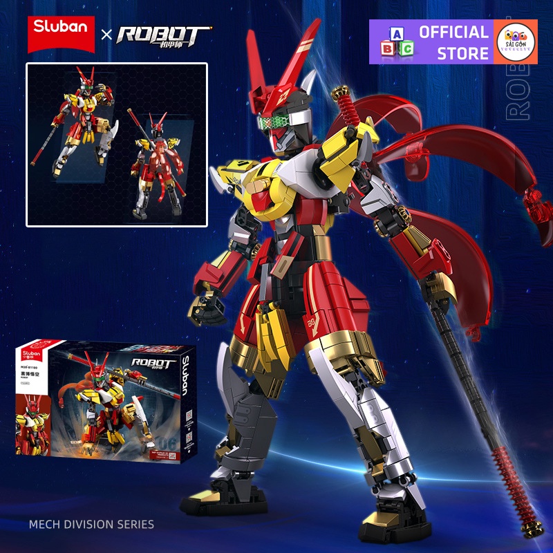 Đồ Chơi Lắp Ráp Xếp Hình Mô Hình ROBOT Hulk Buster Phiên Bản Chiến Đấu & Ngộ Không Máy Cyber Wukong Với 600+ PCS