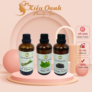 (Nguyên Chất) Tinh Dầu Sả Chanh nguyên chất 100% xông phòng | Chai 100ml Tinh Dầu Xông Pinkmia Sả Chanh, Bạc Hà,Hoa Hồng