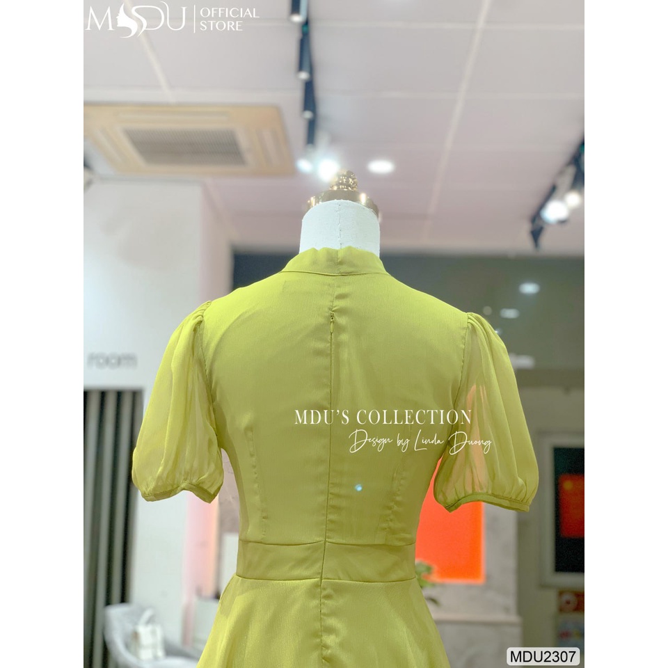 MDU2307 Váy xòe Nhung Hàn cao cấp, nhẹ nhàng, không bai, không xù