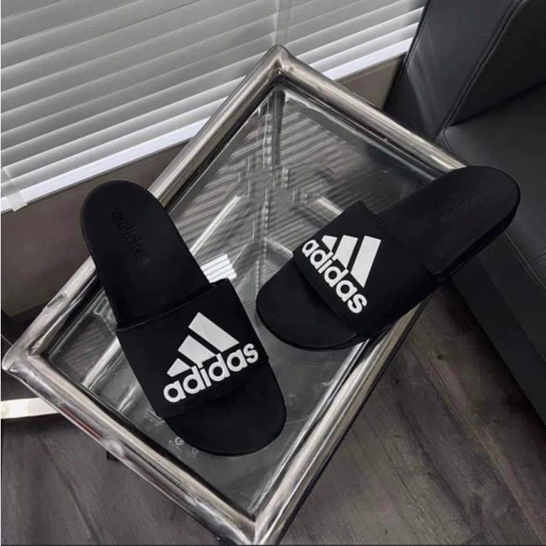 Dép Quai Ngang Chính Hãng Adidas Cloudfoam Comfort Màu Đen Trắng Shop Xám Store
