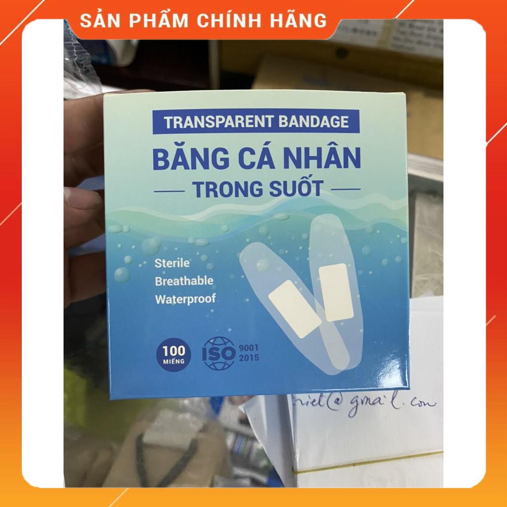 Băng cá nhân trong suốt Hộp 100 miếng