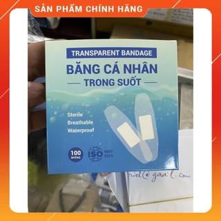 Băng cá nhân trong suốt Hộp 100 miếng