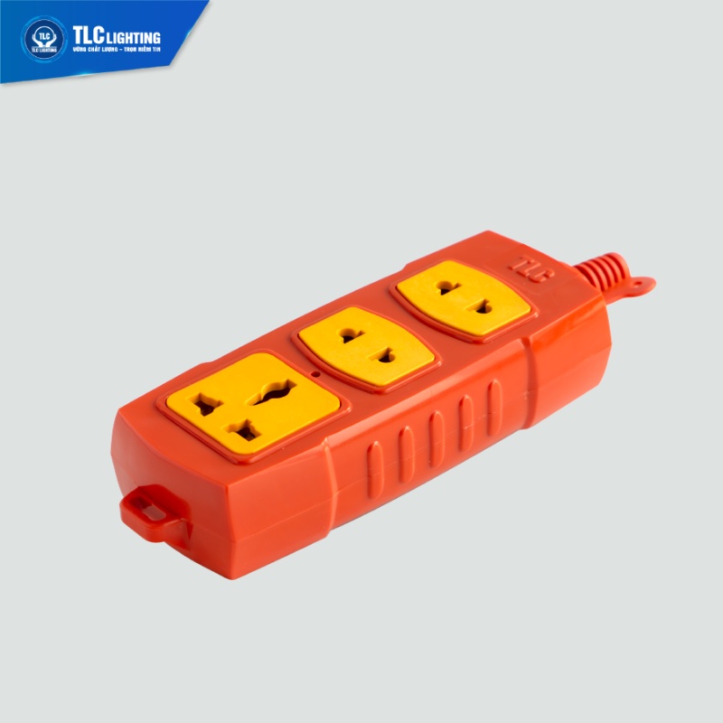 Ổ cắm siêu chịu tải, lõi sứ chống cháy TLC công suất lớn 6500W, 4 lỗ và 3 lỗ, không kèm dây