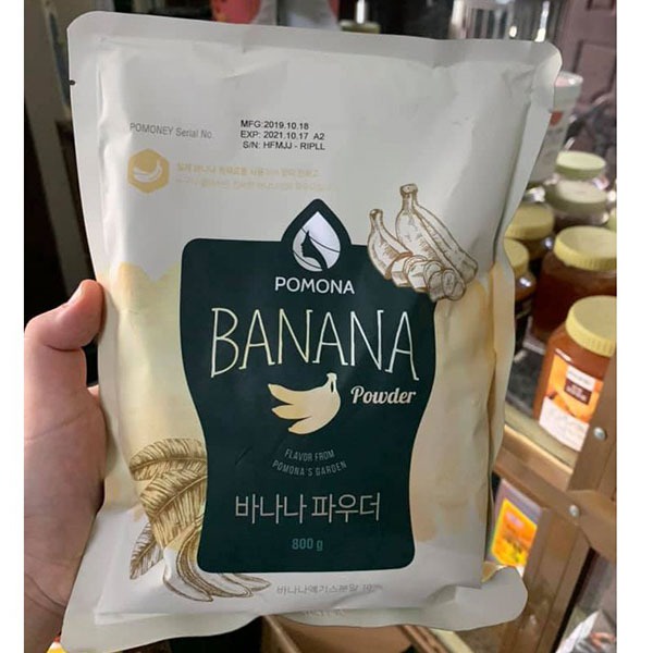 Bột chuối Pomona Hàn Quốc gói 800 gr - Nguyên Liêu Pha Chế Kem Chuối Cao Cấp