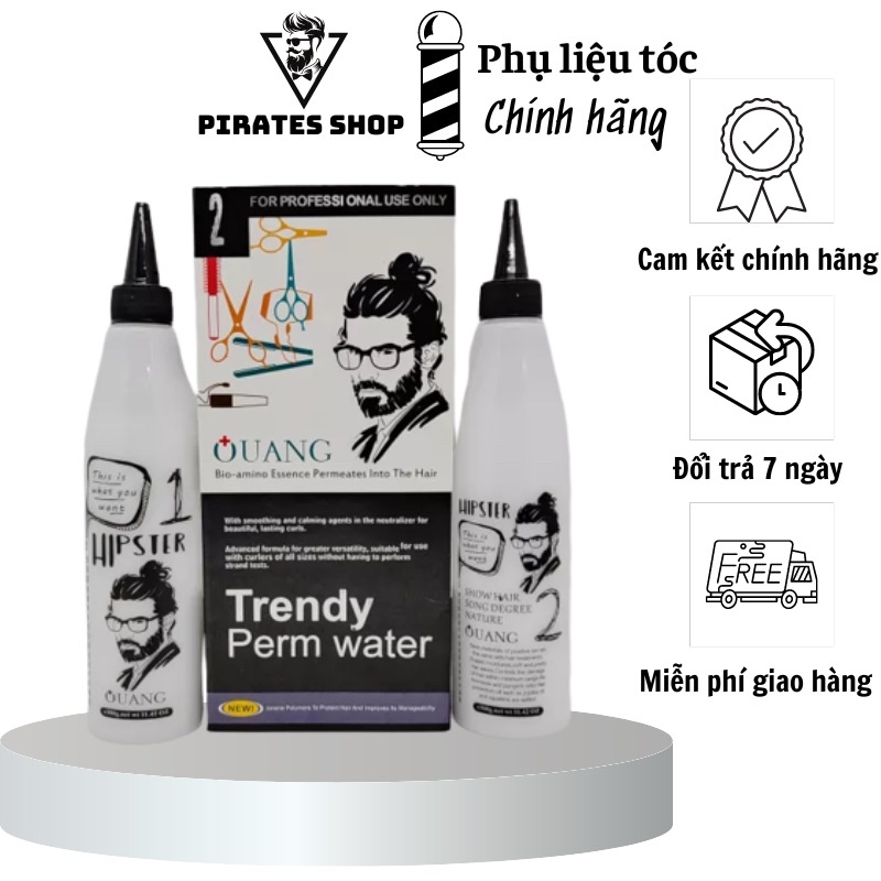 Cặp thuốc uốn lạnh Trendy Perm Water - Uốn lạnh Quang ( Chai 300NL * 2)