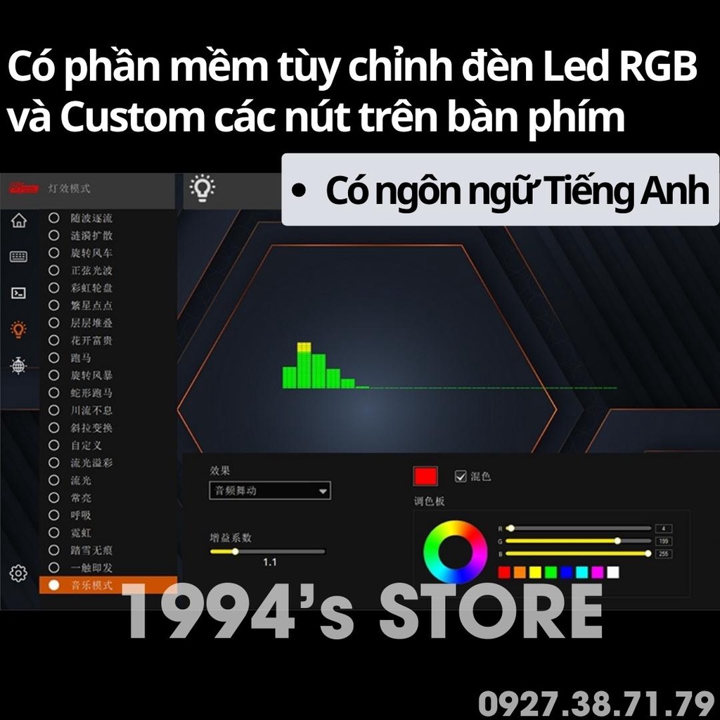 ND71 HOTSWAP - Bàn phím cơ không dây ND71 Ver.4 - Bluetooth 5.1 - Wireless 2.4Ghz - Phần mềm Custom bàn phím và Led RGB