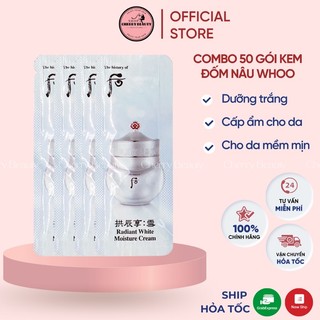 Combo 50 gói kem đốm nâu dưỡng trắng Seol Radiant White Moisture Whoo date 2025