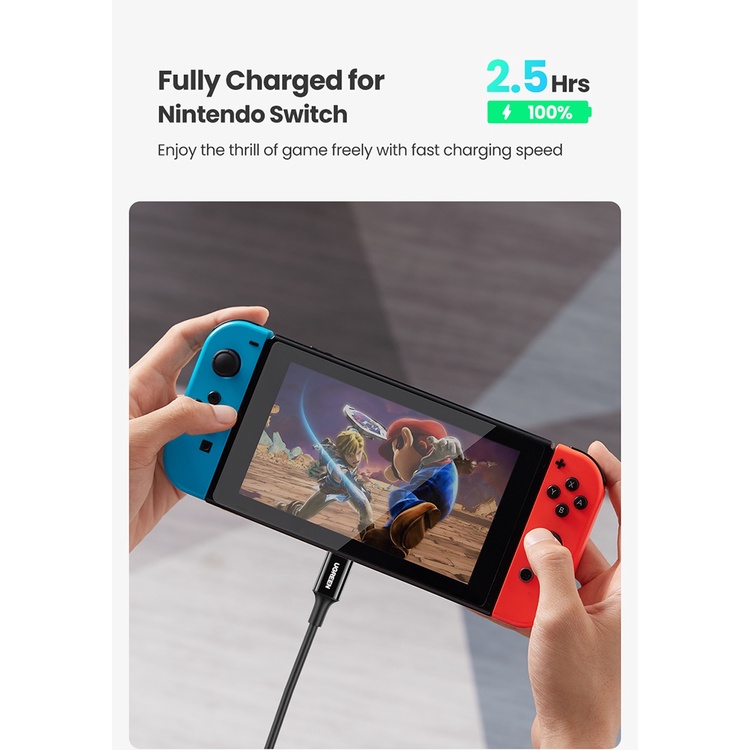 Dây cáp sạc nhanh UGREEN 4.0/3.0 5A 100W USB C hàng chính hãng