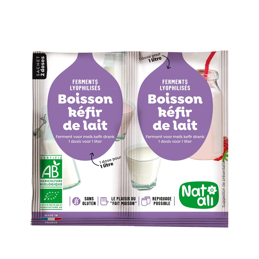 Men làm sữa chua kefir hữu cơ Natali 2x6g