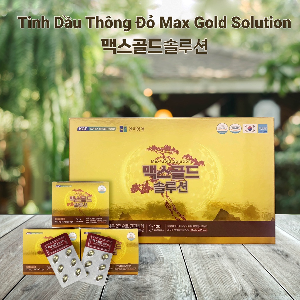 Tinh Dầu Thông Đỏ Max Gold Solution 120 Viên