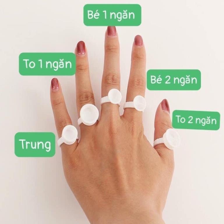 Nhẫn nhựa đựng mực xăm, sáp điêu khắc, keo nối mi / cotamhathanh_dcpx
