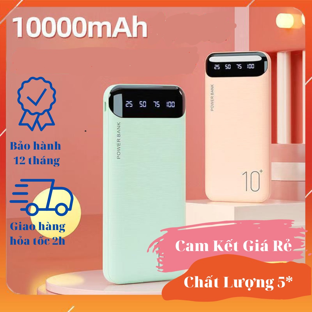 Sạc dự phòng WK wp161 tích hợp đèn led, dung lượng 10000mah, bảo hành 12 tháng