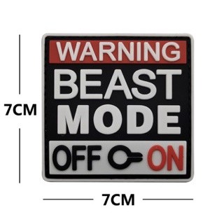 Patch_miếng dán velcro PVC cảnh báo_warning_chiến thuật