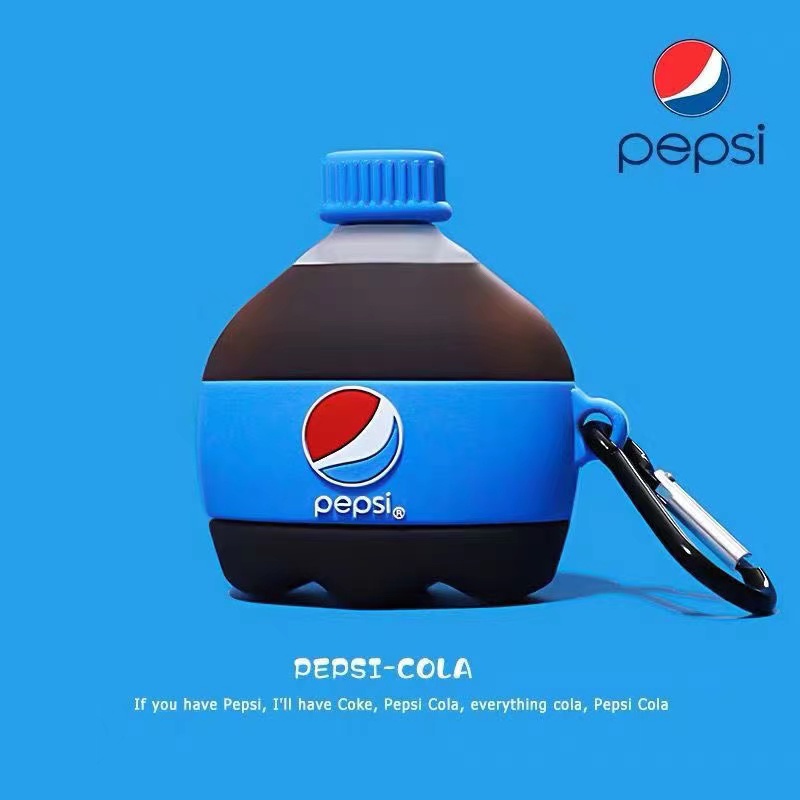 Vỏ Bảo Vệ Hộp Sạc Tai Nghe AirPods 1 2 3 Pro Bằng Silicon Mềm Chống Sốc Hình Pepsi-Cola Dễ Thương Ốp