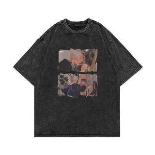 Áo thun unisex pofloret 100% cotton dáng rộng in họa tiết họa sĩ graffiti cổ điển thời trang oversize