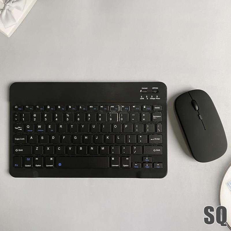 （GiGiBomstore)Bàn Phím Và Chuột Bàn Phím Cơ Bộ Chuột Không Dây Bluetooth Bàn Phím Màu 10 Inch Cho Android/Macaron/MáyTín