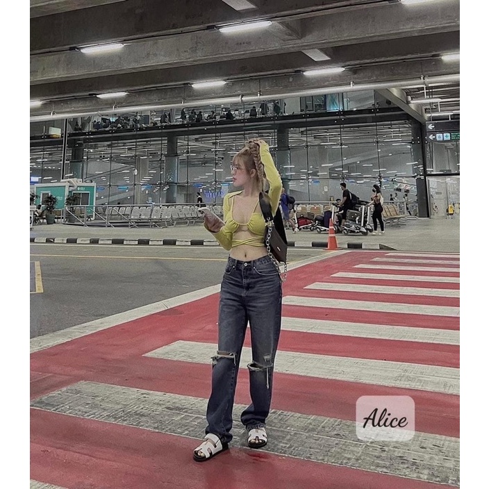 DÉP ĐẾ BẰNG QUAI DA CHỮ H