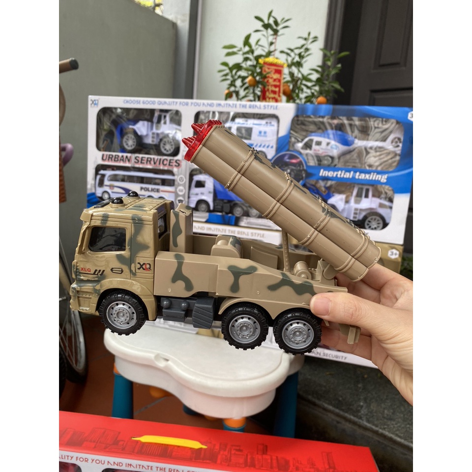 Bộ đồ chơi 6 xe quân sự chạy đà siêu to