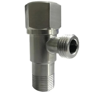 Tê cầu - khoá van tê giảm áp inox sus 304 tốt - tê chia nước 2 đâu ren ngoài phi 21 lắp xịt vệ sinh