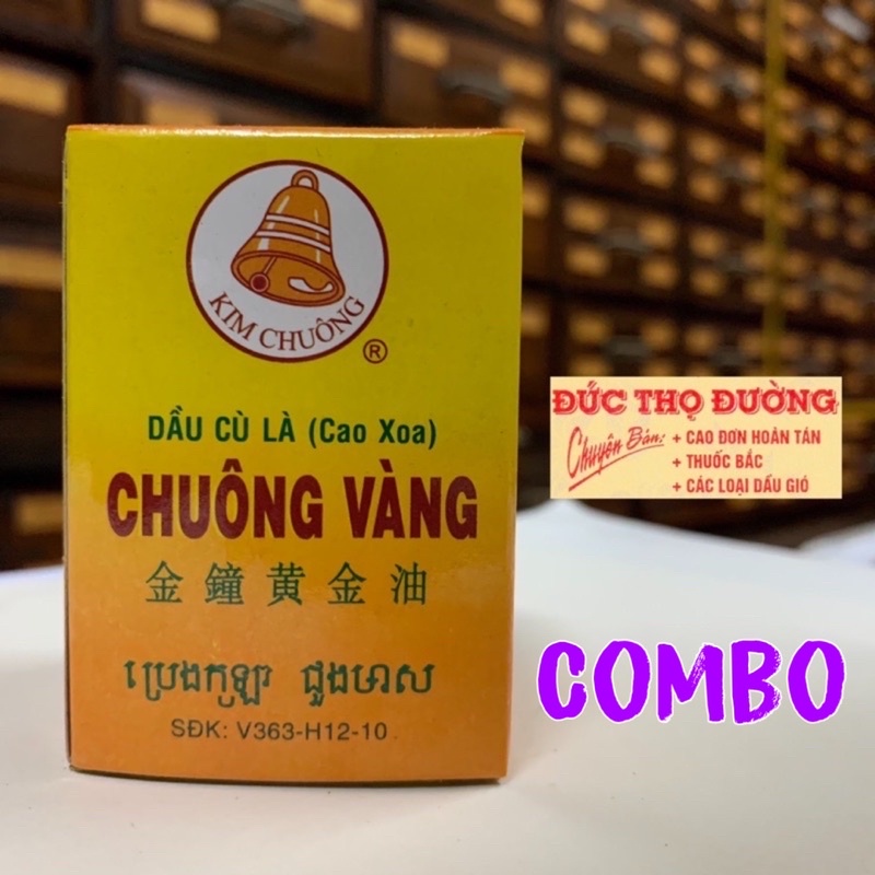 Cao Xoa Chuông Vàng - dầu cù là - 1 lố 12 chai Combo 6 lố