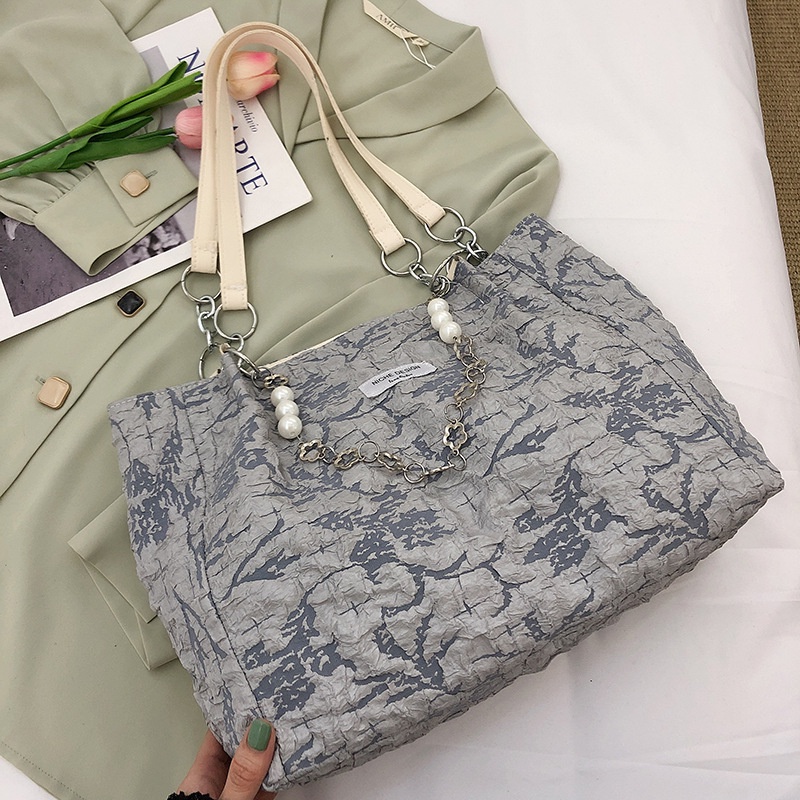 Túi vải Hàn Quốc Túi Tott mới cho nữ Túi vải Jacquard công suất lớn Túi vải cho sinh viên đại học Túi xách mộ