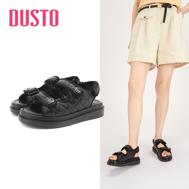 sandal đế bằng quai hậu nữ dusto cao 3.8cm da mềm chắc chắn êm chân giá rẻ đẹp phong cách Hàn Quốc trẻ năng động -SD32